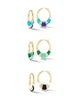 Chunky Inlay Tri Hoops