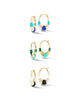 Mini Inlay Tri Hoops