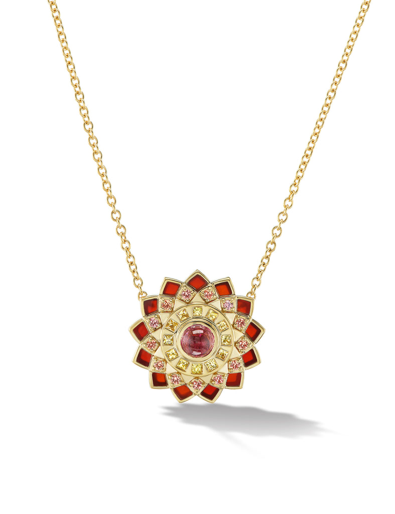 Temple Mini Inlay Mandala Necklace