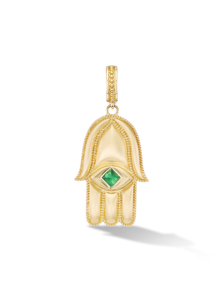 Large Hamsa Gold Amulet