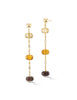 Sol Three Bead Drop Earrings