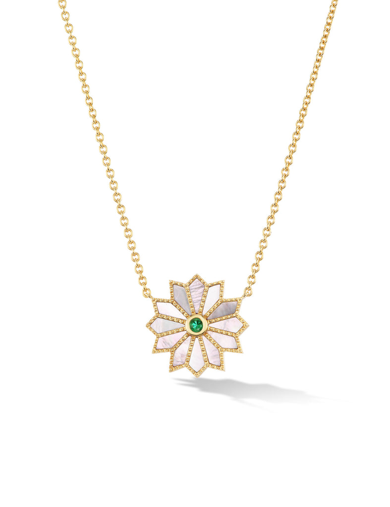 Mini Sacred Flower Inlay Necklace