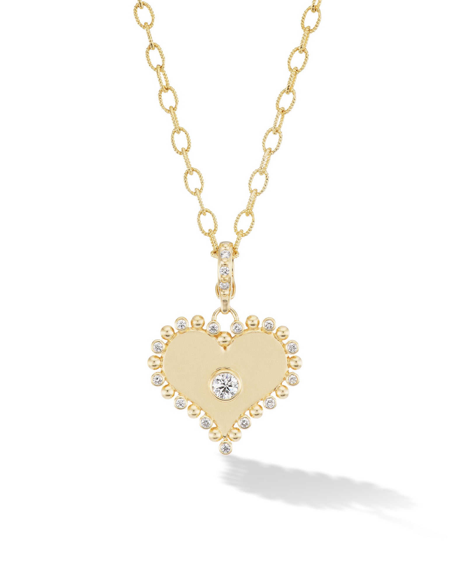 Gold Large Heart Pendant Necklace Black Cord Adjustable 90s | eBay